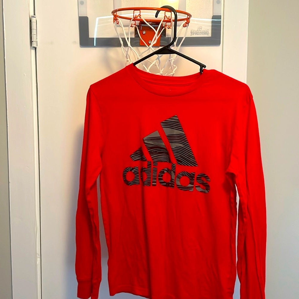Red Adidas Long Sleeved Shirt ❤️‍🔥